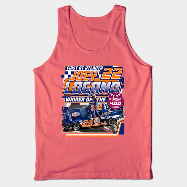 Joey Logano Checkered Flag Tank Top by art.Hamdan